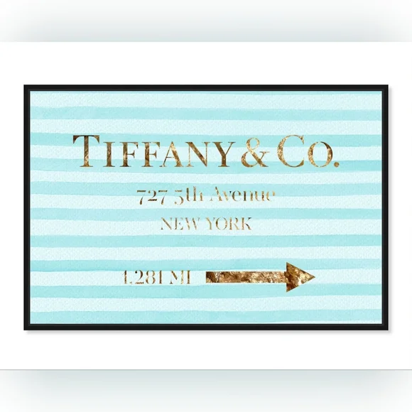 Tiffany & Co. | Wall Decor | Tiffany Co 8 2x11 Framed Wall Art